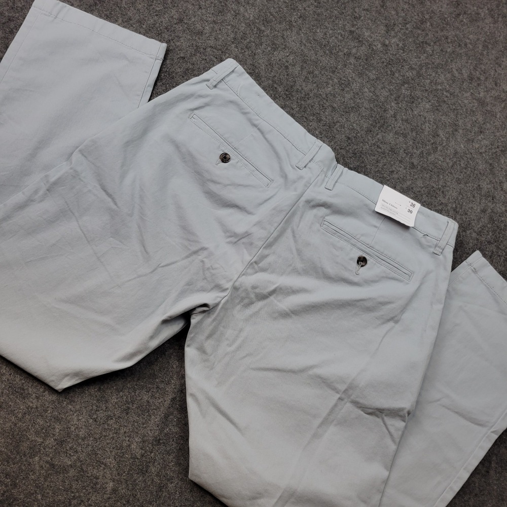 Goodfellow Chino Pants Mens 36x30 Baby Blue Flat Front Hennpin Slim Fit Formal